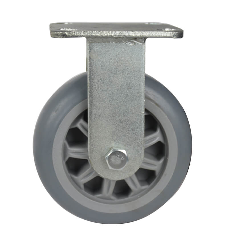 Industrail 6 Inch Gray TPR Fixed/Rigid Caster Wheel