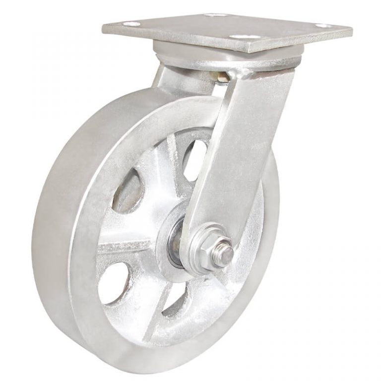 8 Steel Caster Wheels, Heavy Duty Cast Iron Swivel Casters YTCASTER
